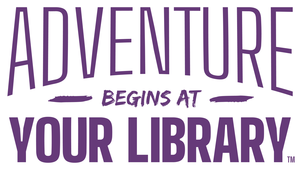 Summer Reading logo – text: "Adventure Begins at Your Library"